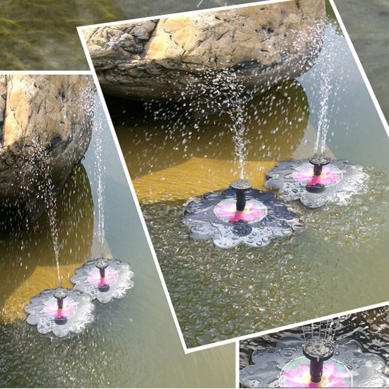 Solar Solar Floating Fountain Lotus Flower Fountain Solar Water Pump Courtyard Solar Floating Fountain
