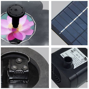 Solar Solar Floating Fountain Lotus Flower Fountain Solar Water Pump Courtyard Solar Floating Fountain