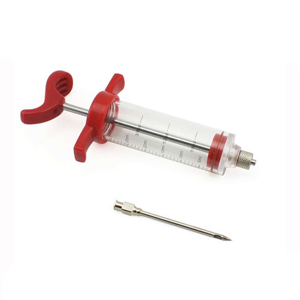 Stainless Steel Needles Spice Syringe Set BBQ Meat Flavor Injector Kitchen Cooking Sauce Marinade  Accessories Good Quality