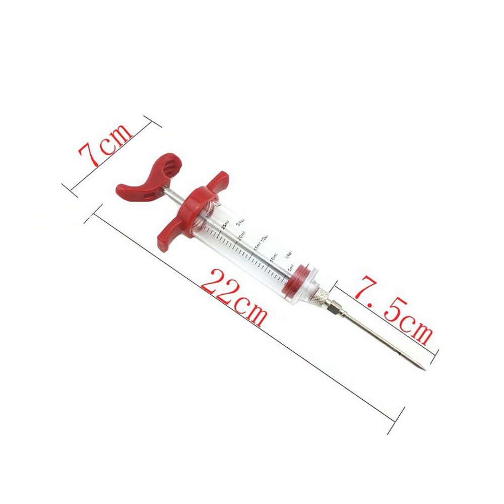 Stainless Steel Needles Spice Syringe Set BBQ Meat Flavor Injector Kitchen Cooking Sauce Marinade  Accessories Good Quality