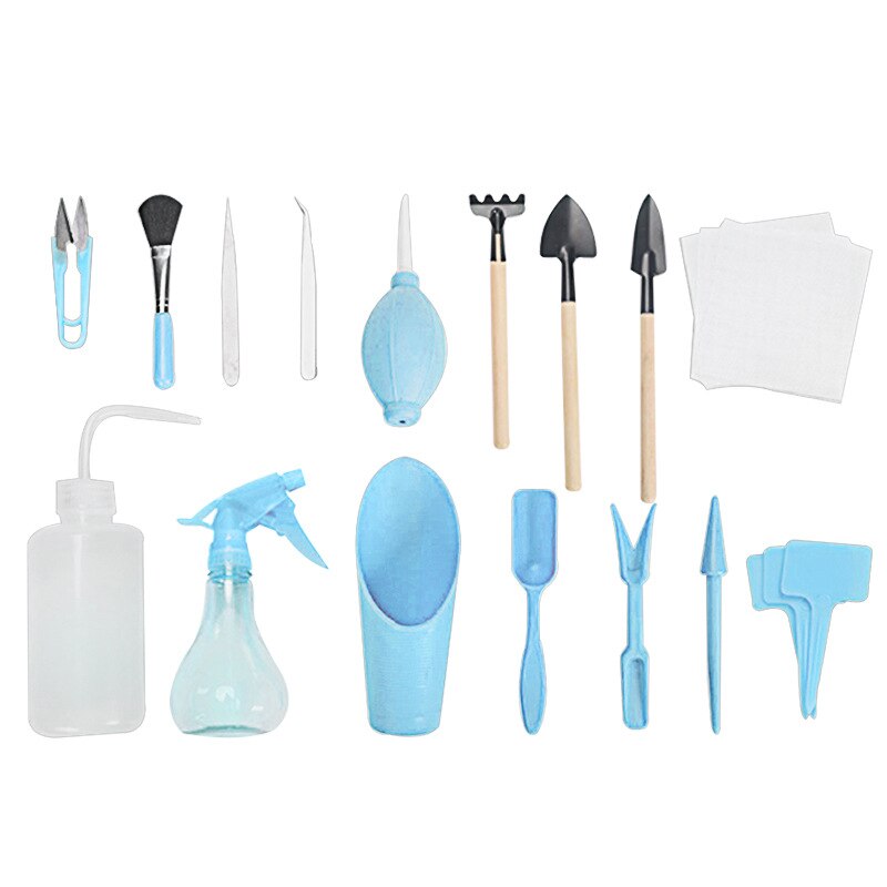 Succulent Planting Tools Mini Garden Hand Tool Shovel Spade Rake Tweezers Kettle Succulent Plants Planting Bonsai Tools