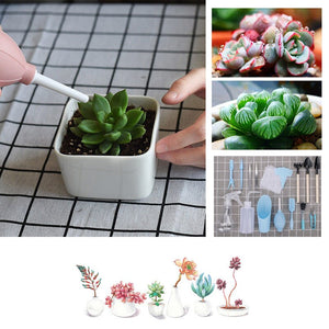 Succulent Planting Tools Mini Garden Hand Tool Shovel Spade Rake Tweezers Kettle Succulent Plants Planting Bonsai Tools