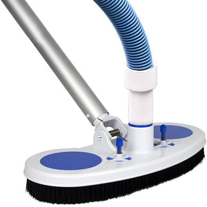 Swimming Pool Suction Vacuum Head Brush Cleaner Hard Curved Cleaning Tools Wall & Floor Brush Bristles Vacuum Brush Cleaner