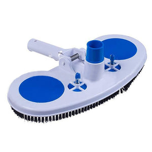 Swimming Pool Suction Vacuum Head Brush Cleaner Hard Curved Cleaning Tools Wall & Floor Brush Bristles Vacuum Brush Cleaner