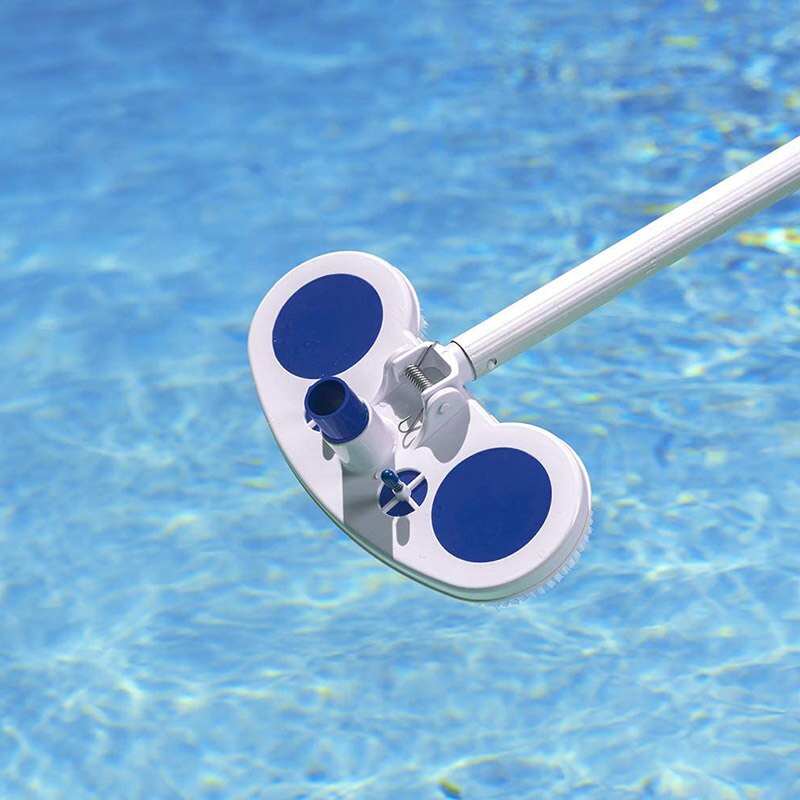 Swimming Pool Suction Vacuum Head Brush Cleaner Hard Curved Cleaning Tools Wall & Floor Brush Bristles Vacuum Brush Cleaner