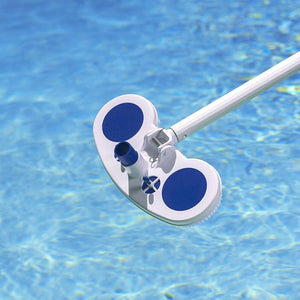 Swimming Pool Suction Vacuum Head Brush Cleaner Hard Curved Cleaning Tools Wall & Floor Brush Bristles Vacuum Brush Cleaner