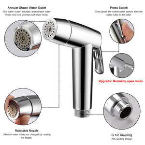 Toilet Handheld Two Function Toilet bidet sprayer Kit Stainless Steel Hand Bidets faucet Bathroom sprayer shower easy install