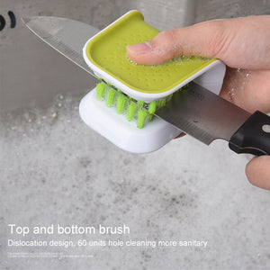 U-shape Cleaning Brush Multifunctional Kitchen Knife Fork Chopsticks Tableware Cleaning Tool U-shape Cleaning Brush