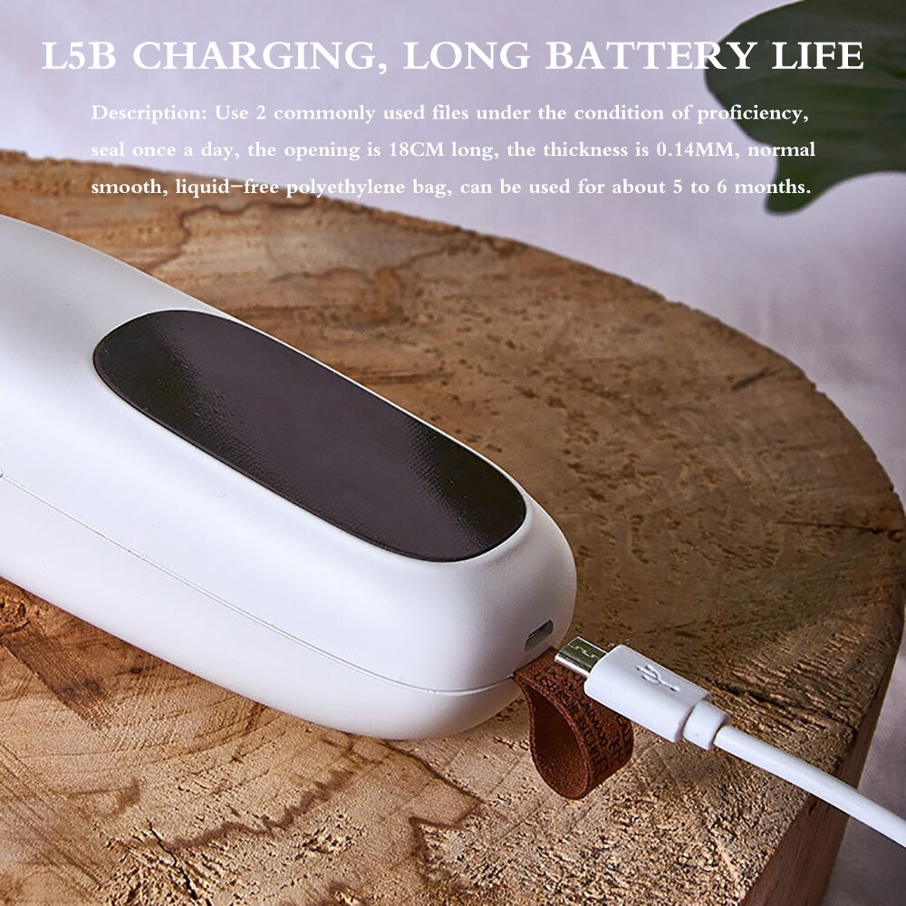 USB Charging Bag Sealer Portable Bag Sealer Handy Sealer Manual Bag Sealing Machine for Snack Grocery Bags