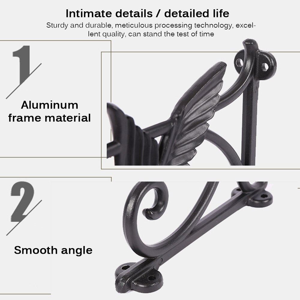 Wall Hanging Flowerpot Bracket Iron Flower Stand Balcony Home Decoration Iron Plants Pots Hooks European Style For Garden